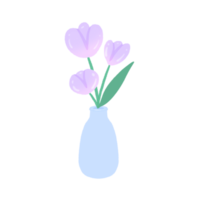 Cute pastel tulips flower stationary sticker png