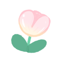 fofa pastel tulipas flor estacionário adesivo png