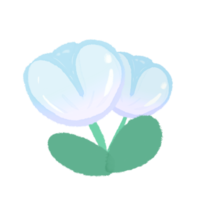 Cute pastel tulips flower stationary sticker png