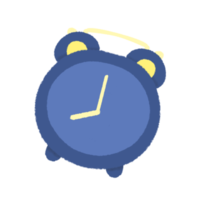 Cute alarm clock about bedtime stationary sticker png