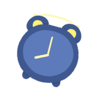 schattig alarm klok over bedtijd stationair sticker png