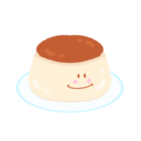 mignonne pudding sucré dessert Stationnaire autocollant png