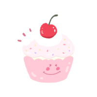 Cute cupcake sweet dessert stationary sticker png