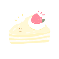 carino torta dolce dolce stazionario etichetta png