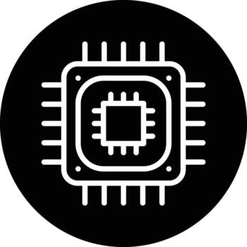 CPU Processor Vector Icon Design