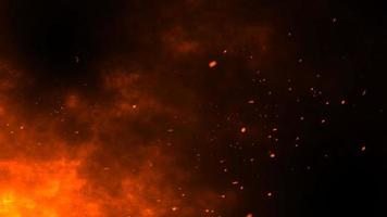 Fire particle background video, Fire effect animation video. video