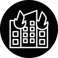 Building Fire Vector Icon Design