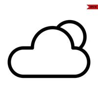 cloud line icon vector