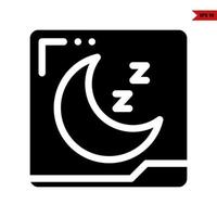 moon in frame glyph icon vector