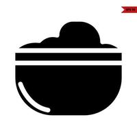 poridge inbowl glyph icon vector