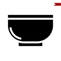 bowl glyph icon vector