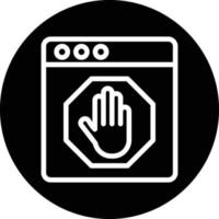 AD Blocker Vector Icon Design