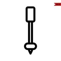 screwdriver line icon vector