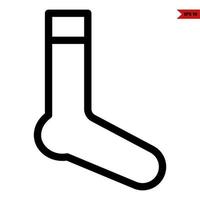 sock line icon vector