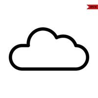 icono de línea de nube vector