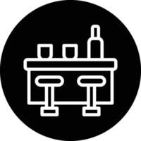 Bar Counter Vector Icon Design