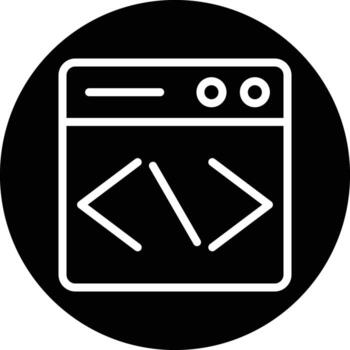 Website Coding Vector Icon Design
