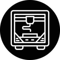 3d Printer Vector Icon Design
