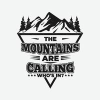 Mountain tshirt design vector