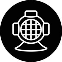 Diving Helmet Vector Icon Design