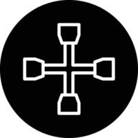 Cross Wrench Vector Icon Design