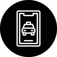 Mobile Taxi Vector Icon Design