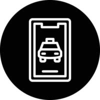 Mobile Taxi Vector Icon Design