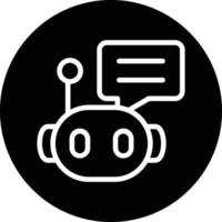 Chat Bot Vector Icon Design