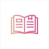 open book icon with isolated vektor and transparent background vector