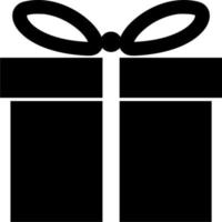 Vector silhouette of Gift Box on white background