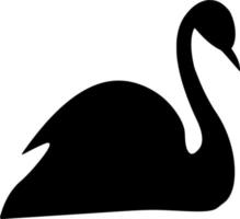 vector silueta de cisne en blanco antecedentes