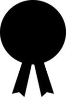 Vector silhouette of medal on white background