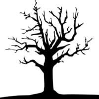 Vector silhouette of Tree on white background