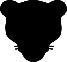 Vector silhouette of Lion on white background