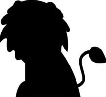 Vector silhouette of Lion on white background