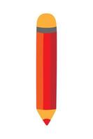 Flat vector cartoon red pencil illustration. Icon for your design isolated on white background