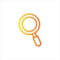 magnifying icon with isolated vektor and transparent background vector