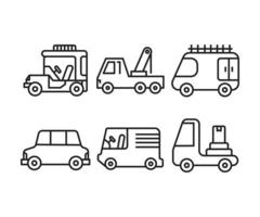 conjunto de iconos de coche ilustración vectorial vector