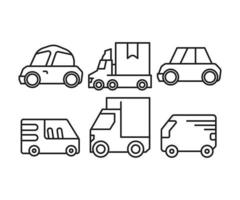 car icons set vector illustration