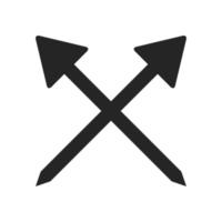 crossed arrows symbol vector