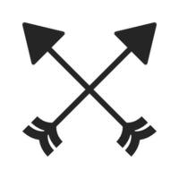 crossed arrows symbol vector