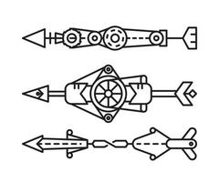 steampunk style arrows vector illustration