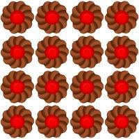 Pattern homemade cookie different taste in pastry biscuit vector