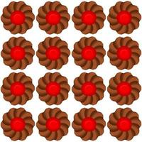 Pattern homemade cookie different taste in pastry biscuit vector