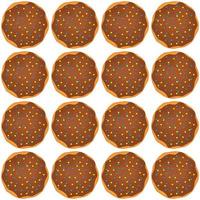 Pattern homemade cookie different taste in pastry biscuit vector
