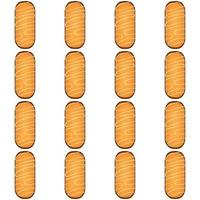 Pattern homemade cookie different taste in pastry biscuit vector