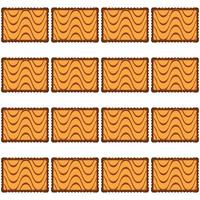 Pattern homemade cookie different taste in pastry biscuit vector