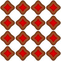 Pattern homemade cookie different taste in pastry biscuit vector