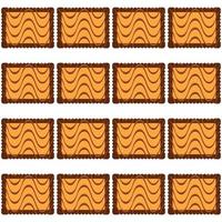 Pattern homemade cookie different taste in pastry biscuit vector
