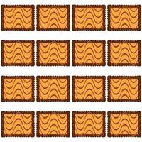 Pattern homemade cookie different taste in pastry biscuit vector